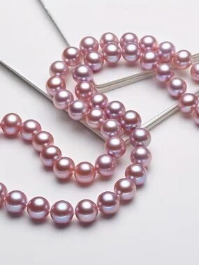 Pinkish Purple 10 mm Pearl beaded Necklace - Elegant Women’s Jewelry